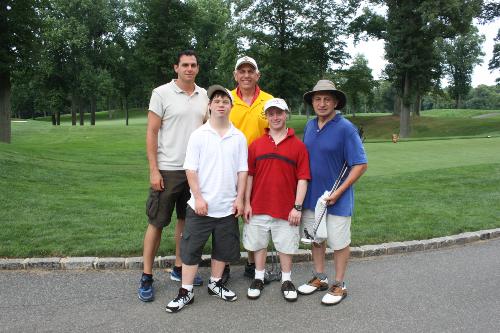 friends out on a golf outing on long island